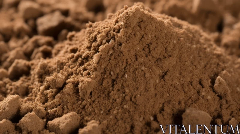Close-up Cocoa Powder on White Background AI Image