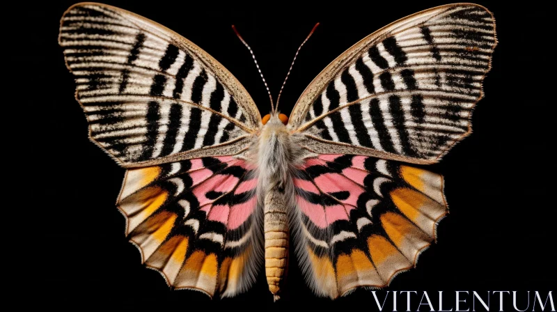 AI ART Elegant Butterfly with Unique Wing Pattern