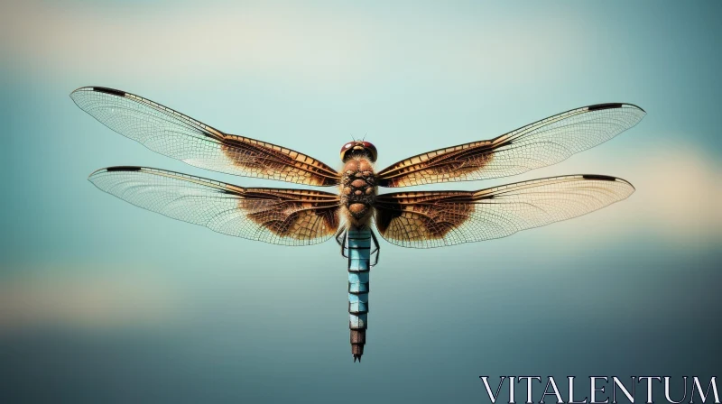 AI ART Graceful Dragonfly in Flight