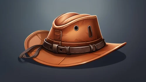 Brown Cowboy Hat Cartoon Drawing