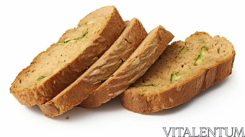 Delicious Zucchini Bread Slices - Food Photography AI Image