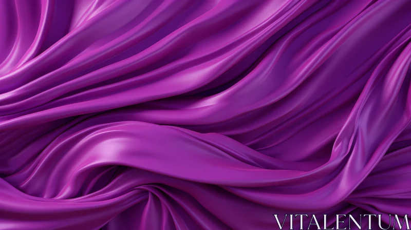 AI ART Elegant Purple Silk Fabric with Pleats