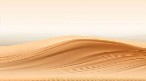 Serene Desert Sand Dunes under Blue Sky