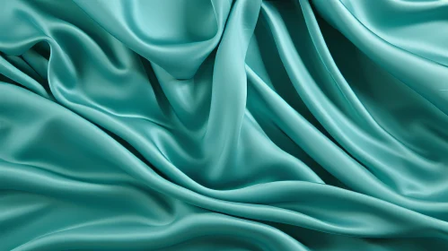 Turquoise Silk Fabric Close-Up