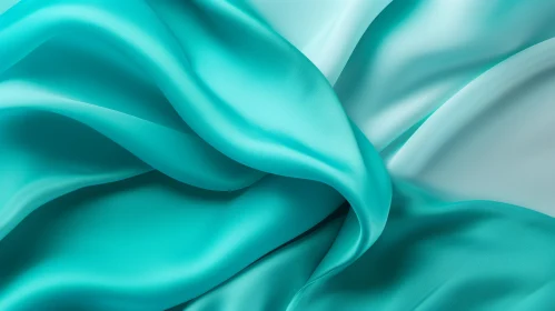Turquoise Silk Fabric Texture with Gradient