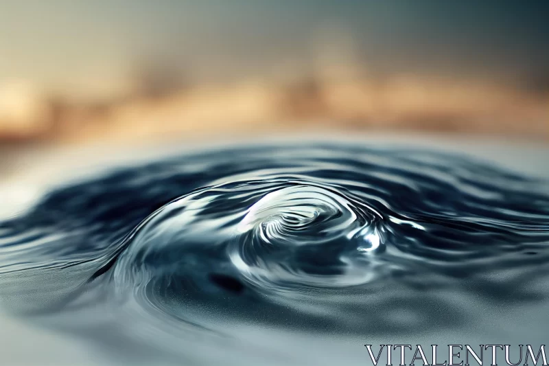 Abstract Water Image with Whirly Patterns and Photorealistic Eye AI Image