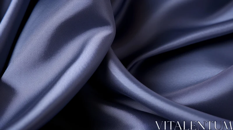 Elegant Gray Silk Fabric Close-Up AI Image