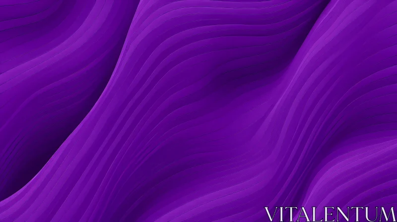 AI ART Elegant Purple Waves | Abstract 3D Illustration