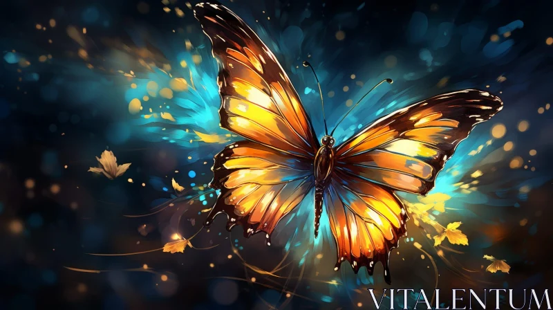 Exquisite Butterfly Painting - Nature Artwork AI Image