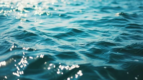 Ocean Surface Sparkling in Sunlight