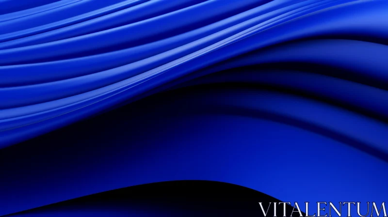 Blue Silk Cloth Texture - 3D Render AI Image