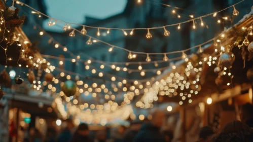 Enchanting Christmas Market Lights | Festive Atmosphere