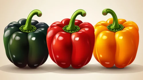 Colorful Bell Peppers Arrangement