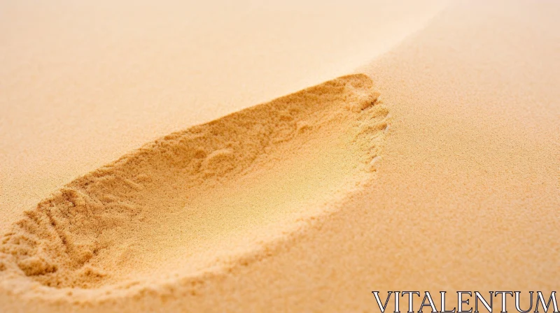Footprint in Sand - Natural Texture Photography AI Image