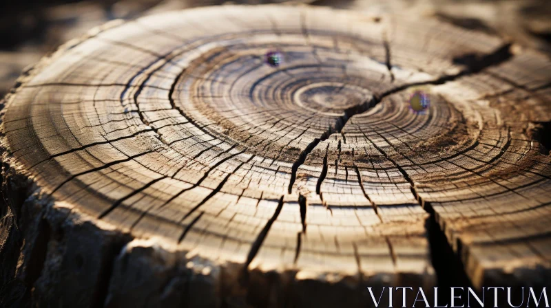 AI ART Weathered Tree Stump Texture Close-Up