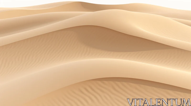 Tall Rippled Sand Dune Landscape AI Image
