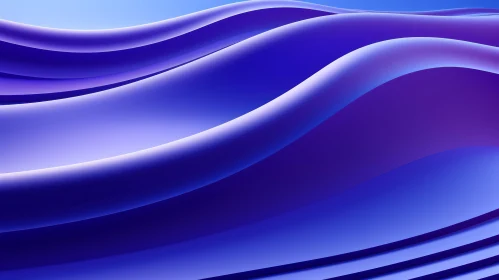 Blue Wavy Shapes: Enigmatic 3D Rendering