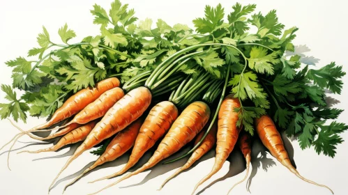 Fresh Carrots with Green Leaves - Healthy Cookbook Image