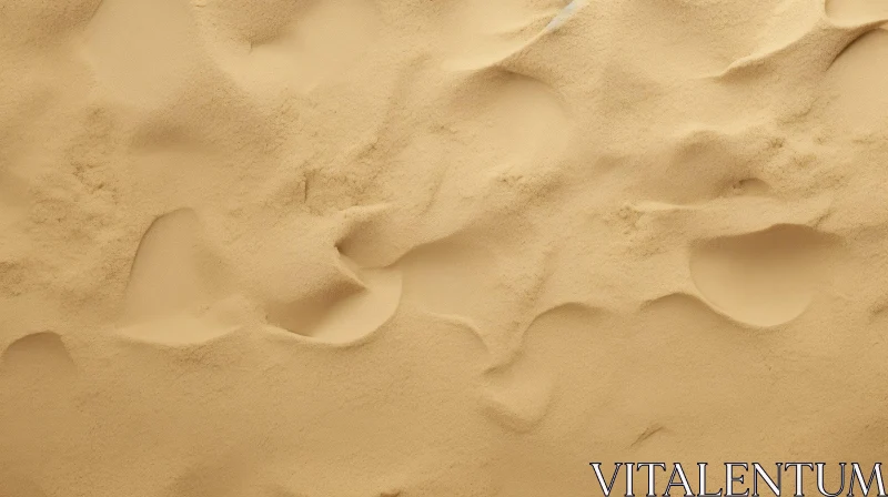 Tranquil Sandy Surface with Footprints AI Image