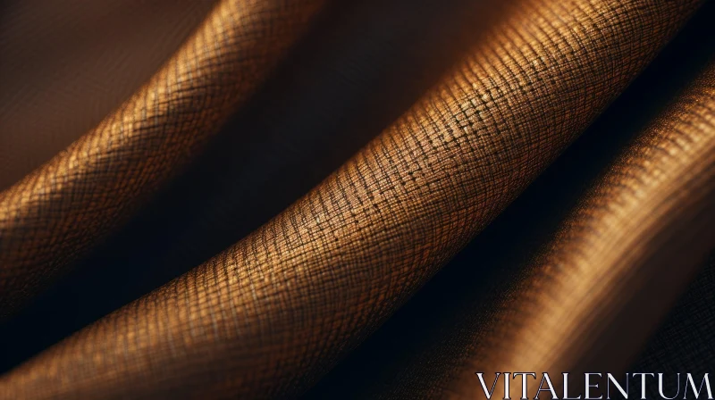 Brown Leather Fabric Texture - Close-Up Detail AI Image