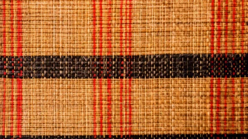 Striped Pattern Woven Mat Textures - Close-Up Shot