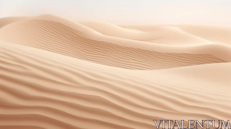 AI ART Tranquil Sand Dunes under Blue Sky