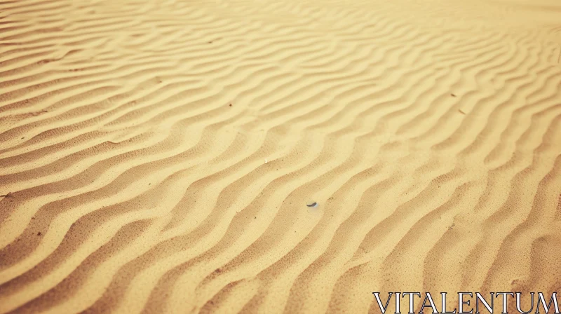Tranquil Sand Dune Desert Landscape AI Image