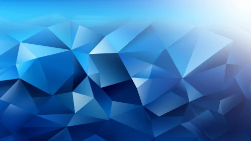 Blue Abstract Polygonal Background - Vector Illustration