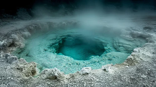 Blue Hot Spring in Yellowstone National Park