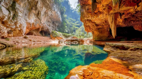 Crystal Cave Oasis: Serene Nature Wonder