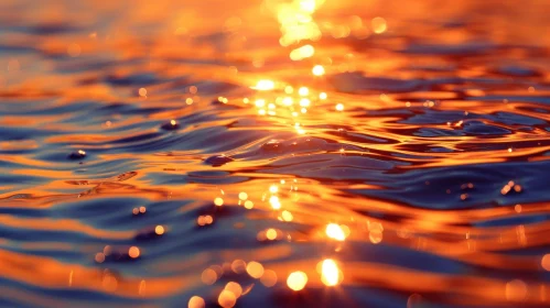 Sun Reflection on Deep Blue Water