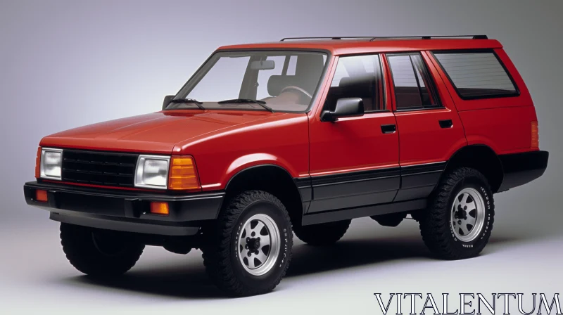 Striking Red 1988 Ford Explorer SUV - Raw and Unpolished AI Image