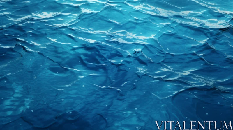AI ART Deep Blue Water Surface View