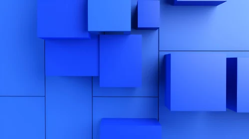 Blue 3D Cubes Background | Contemporary Geometric Design