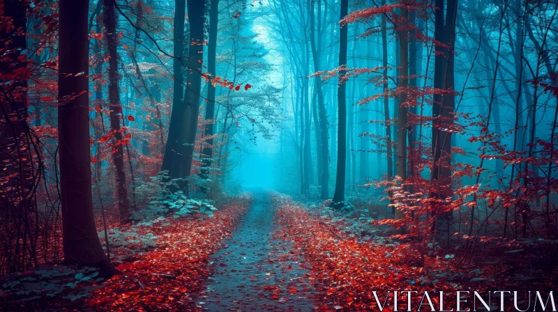 Enchanting Forest Path Photography AI Image
