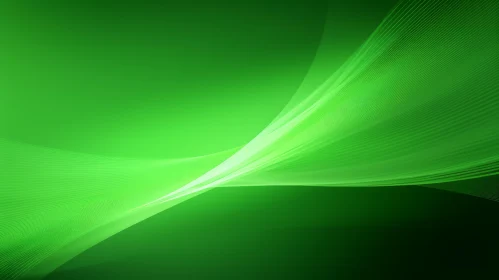 Green Abstract Gradient Background with Curved Line