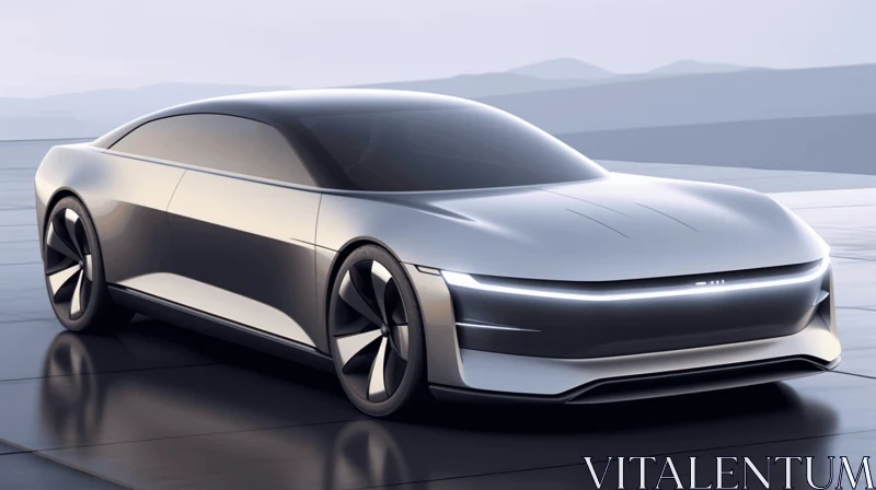 Monochromatic Concept Car Inspired by Shang Dynasty - Artistic Masterpiece AI Image