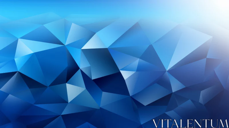 Blue Abstract Polygonal Background - Vector Illustration AI Image