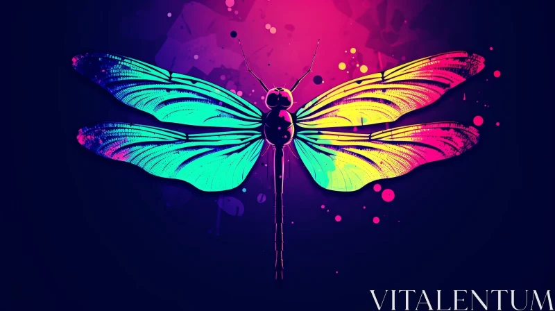 Dragonfly Digital Painting - Detailed Realistic Artwork AI Image