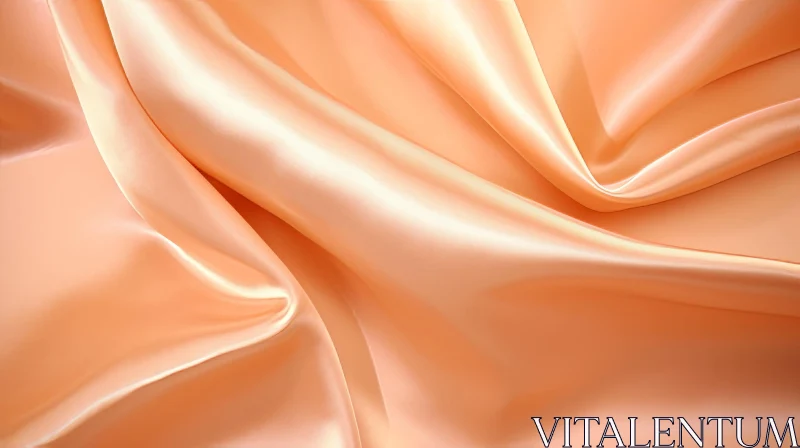 AI ART Luxurious Peach-Colored Silk Fabric Texture