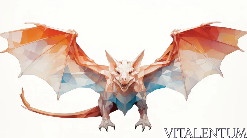 Majestic Dragon Digital Art - Fantasy Creature Painting AI Image