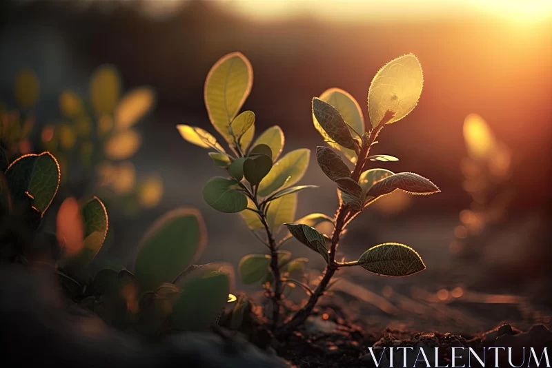 Sunlit Growth: A Captivating Photo-Realistic Landscape AI Image