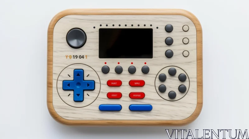 AI ART Vintage Wooden Video Game Controller - Y019 041
