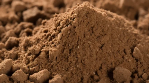Close-up Cocoa Powder on White Background