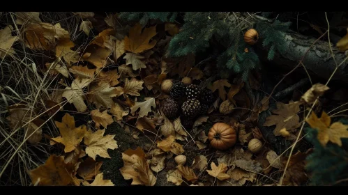 Fallen Leaves Close-Up: Autumn Nature Scene