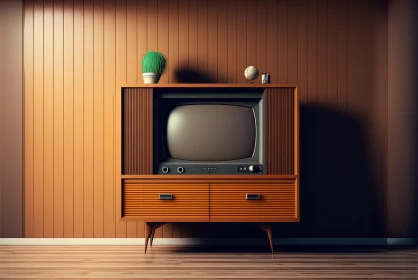 Captivating Retro TV in Rustic Bedroom | 3D Render