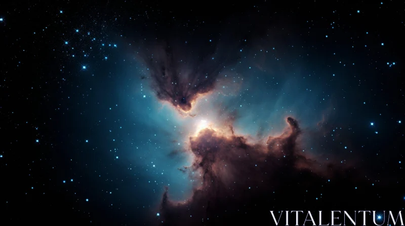 Enchanting Nebula in Space - Cosmic Beauty Captured AI Image