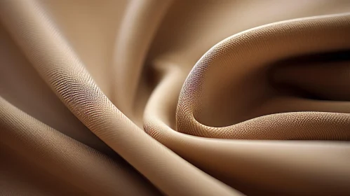 Elegant Beige Silk Fabric Close-Up