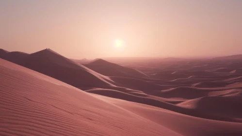 Golden Sand Dunes Landscape under Blue Sky