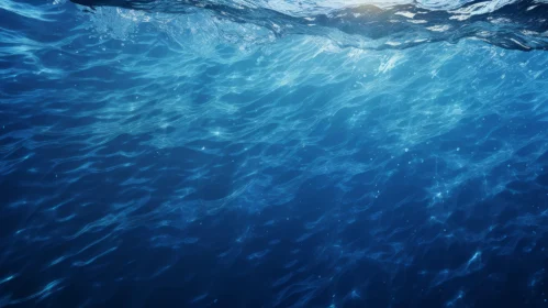 Underwater Scene Illustration - Blue Water and Sunlight